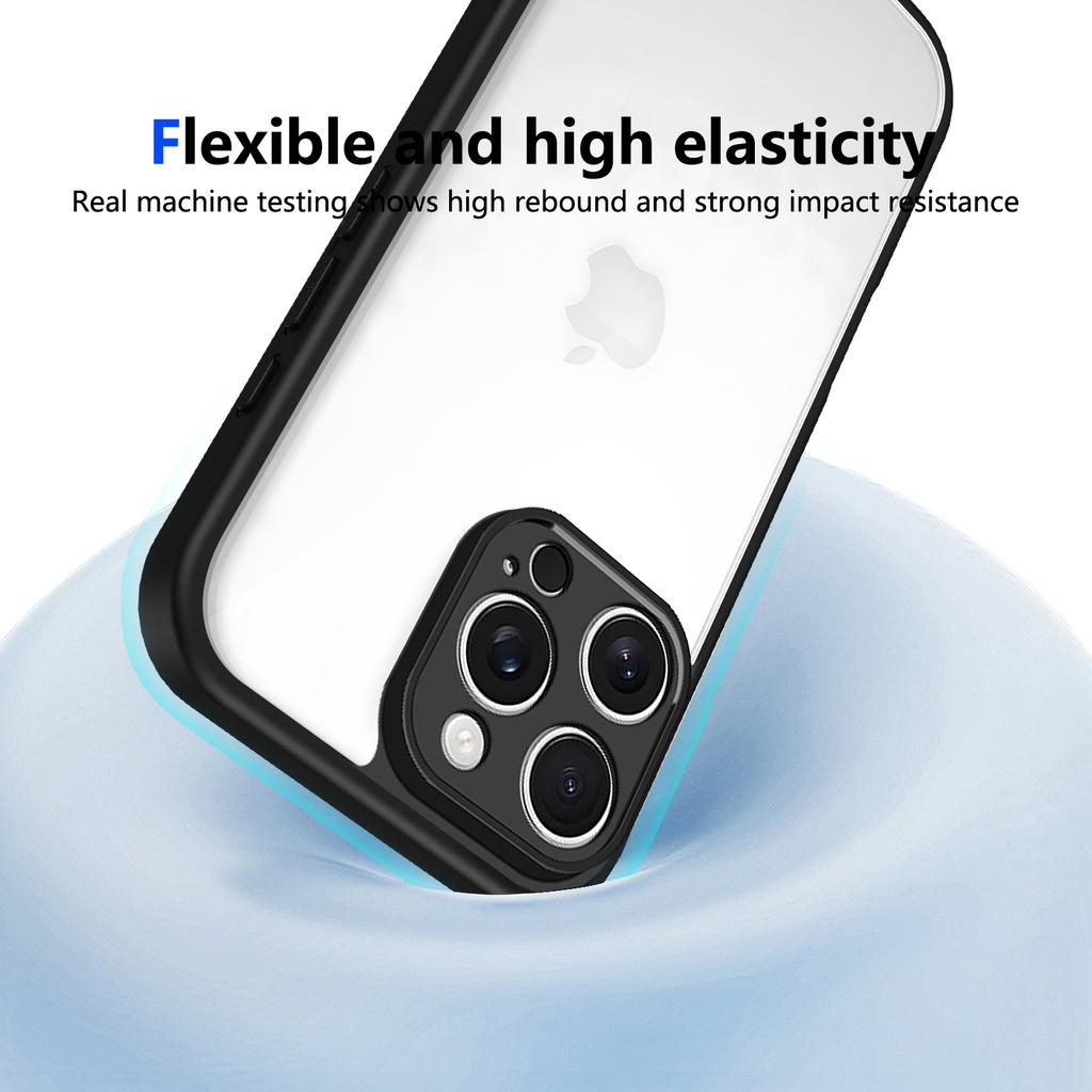 Phone Case For iPhone 16 15 Pro Max 14 13 Pro 16Plus 15Plus 14 Plus Airbag Shockproof Shell TPU+Transparent