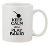 City Shirts Keep Calm And Play Banjo String Music Lover Ceramic White Coffee Mug Unisex T-Shirt