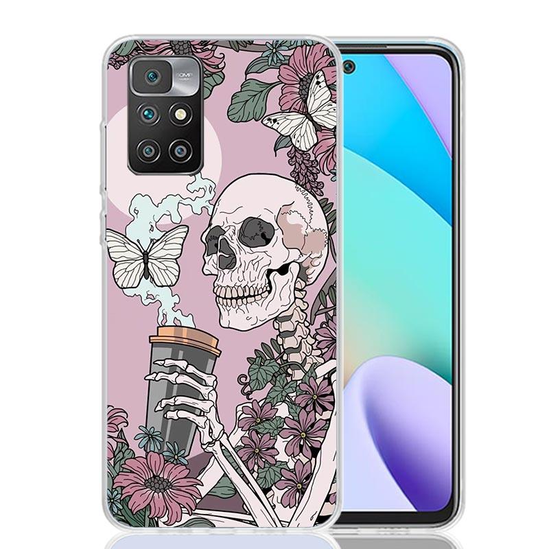 Retro Skull Butterfly Phone Case for Samsung Galaxy A17 A16 A15 A14 A13 A57 A56 A55 A54 A53 A37 A36 A35 A34 A33 A26 A25 A24 A23