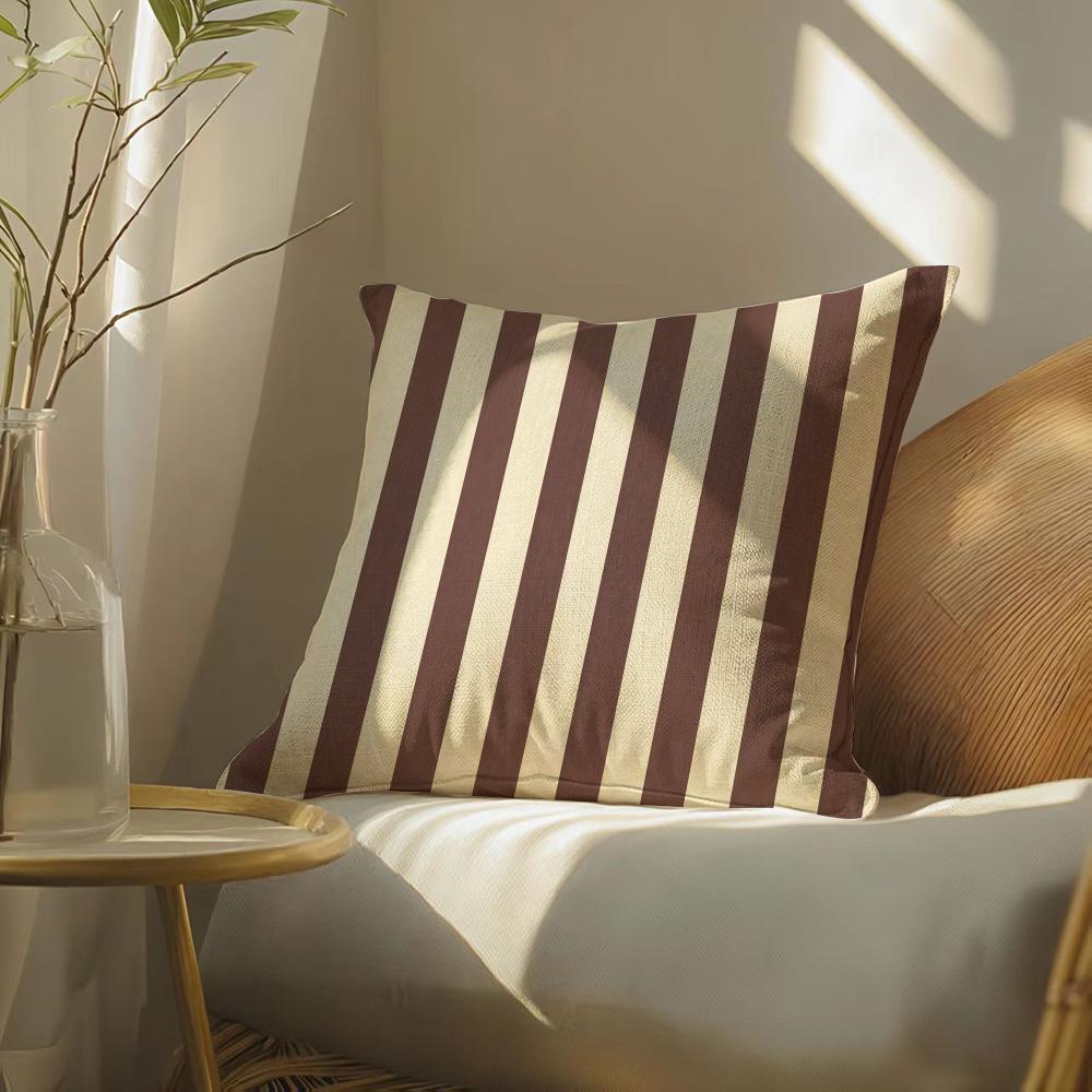 Creamywhitebrown Pillow Case Pillowcase, Double-Sided Printed, Sofa Cushion, Bedroom Headboard