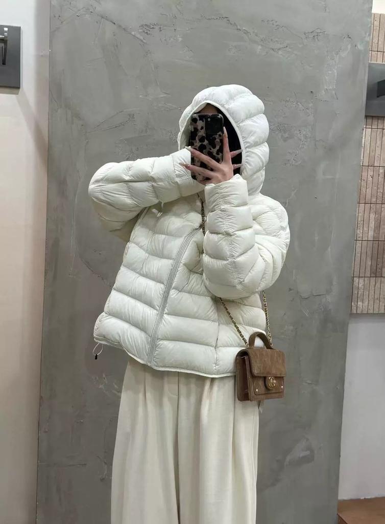 Women's light down cotton clothes, winter new fashion casual hooded ribs cotton clothes jacket