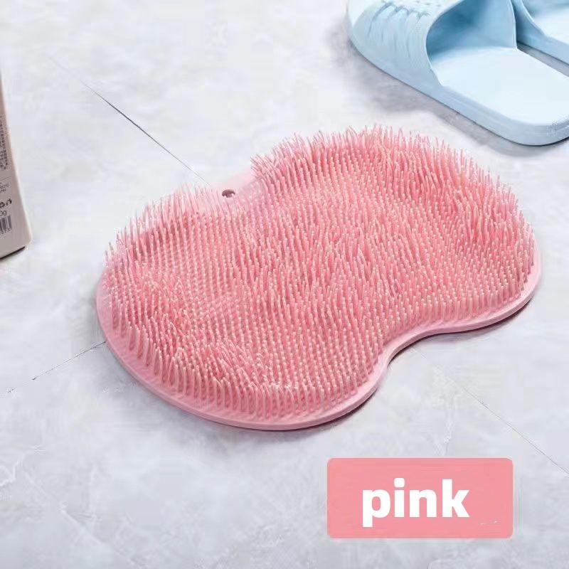 Exfoliating Shower Massage Scraper Bathroom Non-slip Bath Mat Back Massage Brush Silicone Foot Wash Body Cleaning Bathing Tool