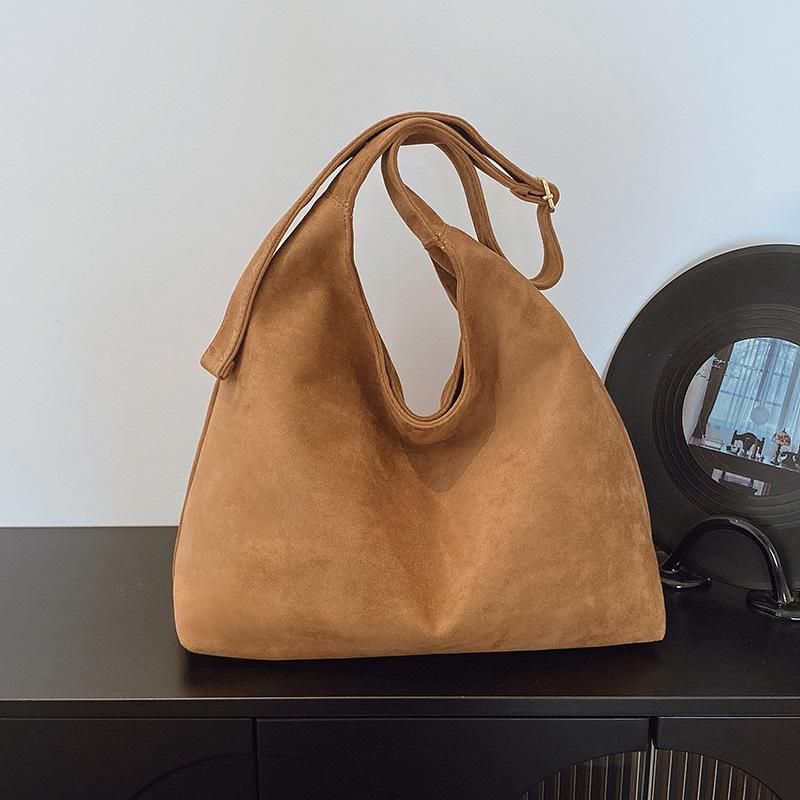 Vintage matte big bag women's large-capacity shoulder bag premium texture commuter tote bag