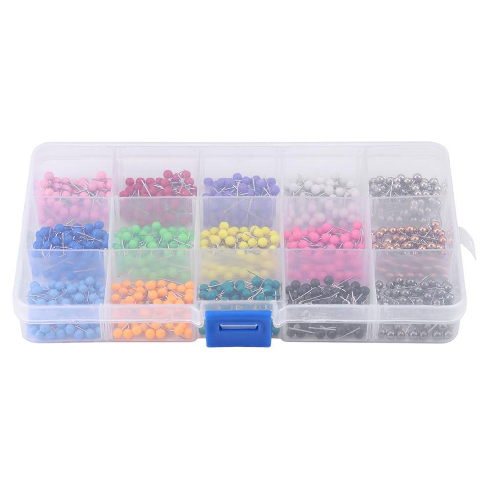 900pcs Round Head Dressmaking Pins Plastic Round Head Pins Pins Sewing Pins  Cork Board