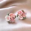 Fashion Korean Women Retro Purple Drip Glaze Earrings Women for Delicate Earrings Luxury Couple Engagement Jewelry Gift