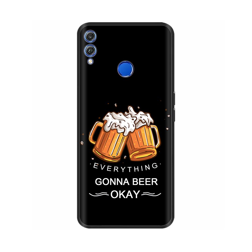 Shockproof Cover For Honor 8X Case Soft TPU Silicone Back Cover For Huawei Honor 8X Cases Honor8X Animals Painted Cover Fundas
