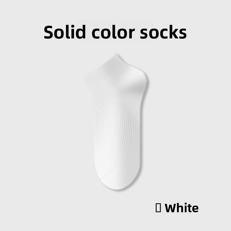 Male Spring and Autumn Pure Cotton Sports 10A Antibacterial Deodorant Sweat Absorbing Short Tube Socks