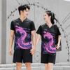 Li-Ning Ping Pong Series Hurtigtørkende Sport Rund Hals T-skjorte Unisex Topper Svart AAYR361-2