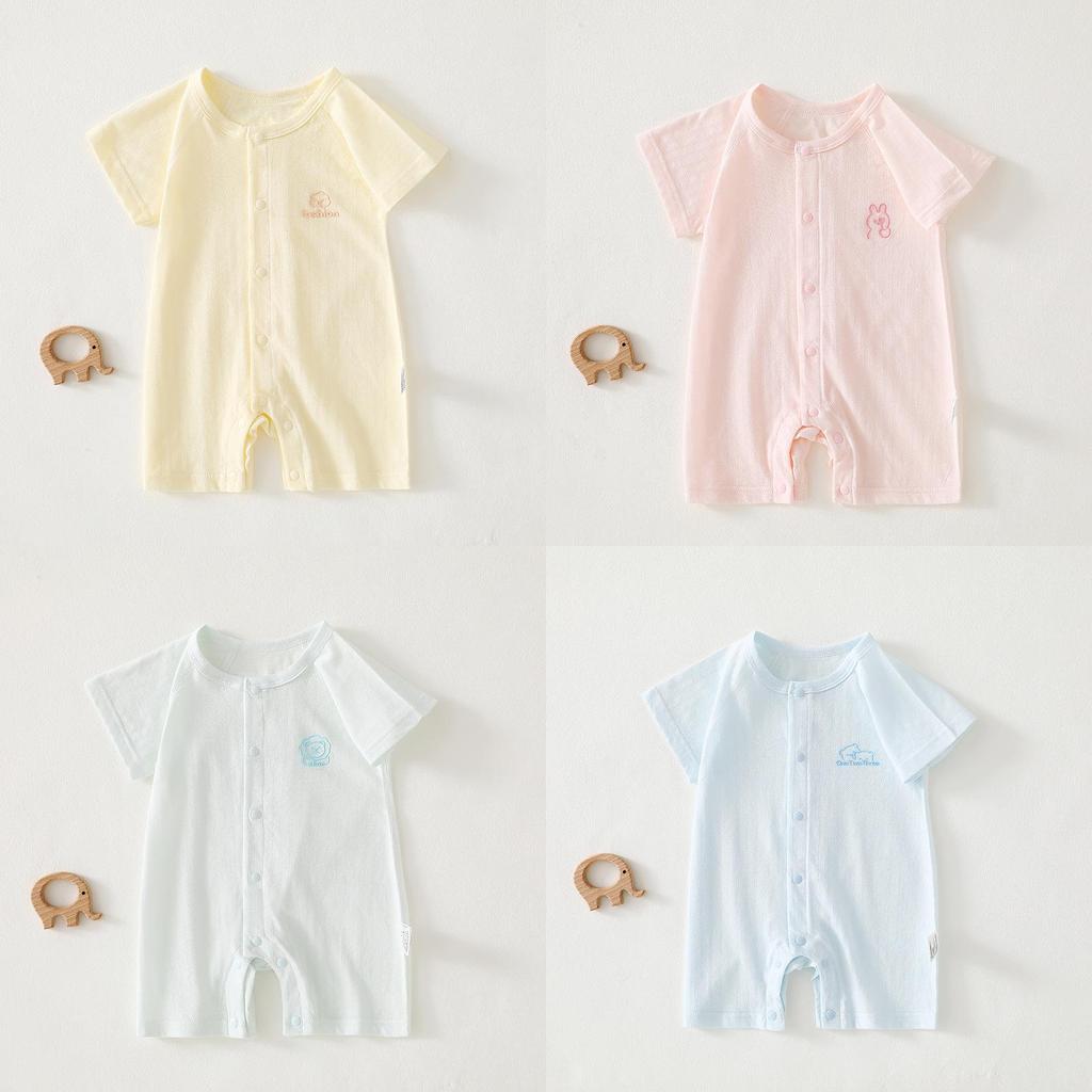 Baby Cotton Romper Summer Lightweight Nobone Antibacterial For Newborns And Toddlers
