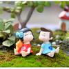 Amantes Casal Estatuetas Miniaturas Jardim de Fadas Gnomo Musgo Terrários Artesanato em Resina Decoração