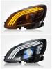 Compatible with 07-10 Mercedes-Benz C-Class W204 Headlight Assembly, Maybach LED Daytime Running Light Lens.