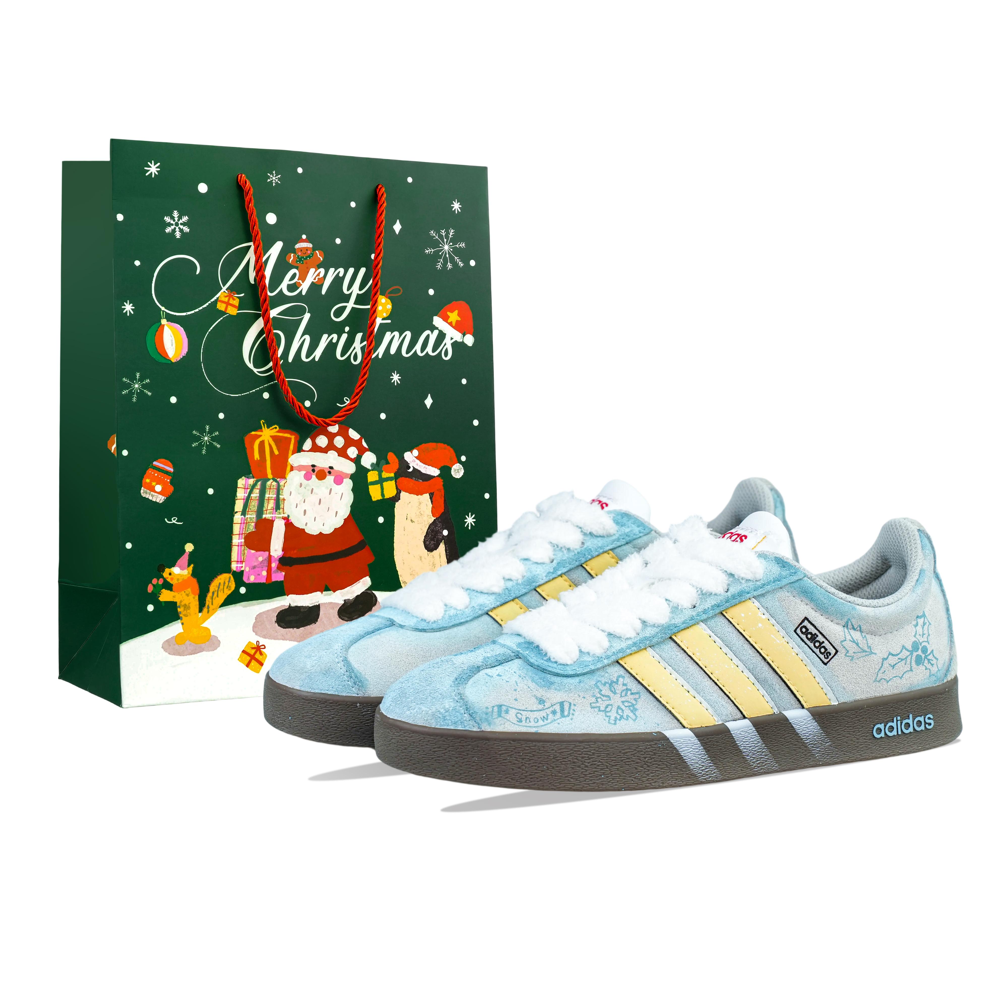 

Adidas VL COURT 2.0 Abrasion Resistant Low top Skateboard Shoes Unisex Light Blue HQ1802(Team695-) 45⅓