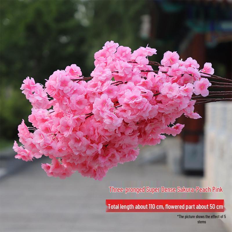 

Искусственные ветки цветущей вишни и персика для внутреннего/наружного украшения, свадебного декора, цветы груши, потолочная ротанговая лоза из искусственного шелка