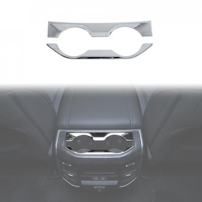 Car Inner Rear Water Cup Holder Cover Trim Frame For Dodge Ram 1500 2018+ Chrome