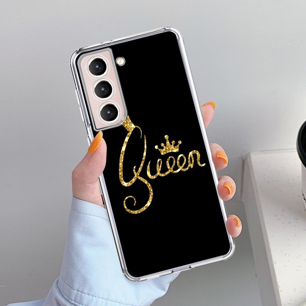 Cute Mom Queen Princess Case For Samsung Galaxy S22 S20 FE S21 Plus S10 S9 Note 20 9 10 Lite Transparent Soft Phone Cover