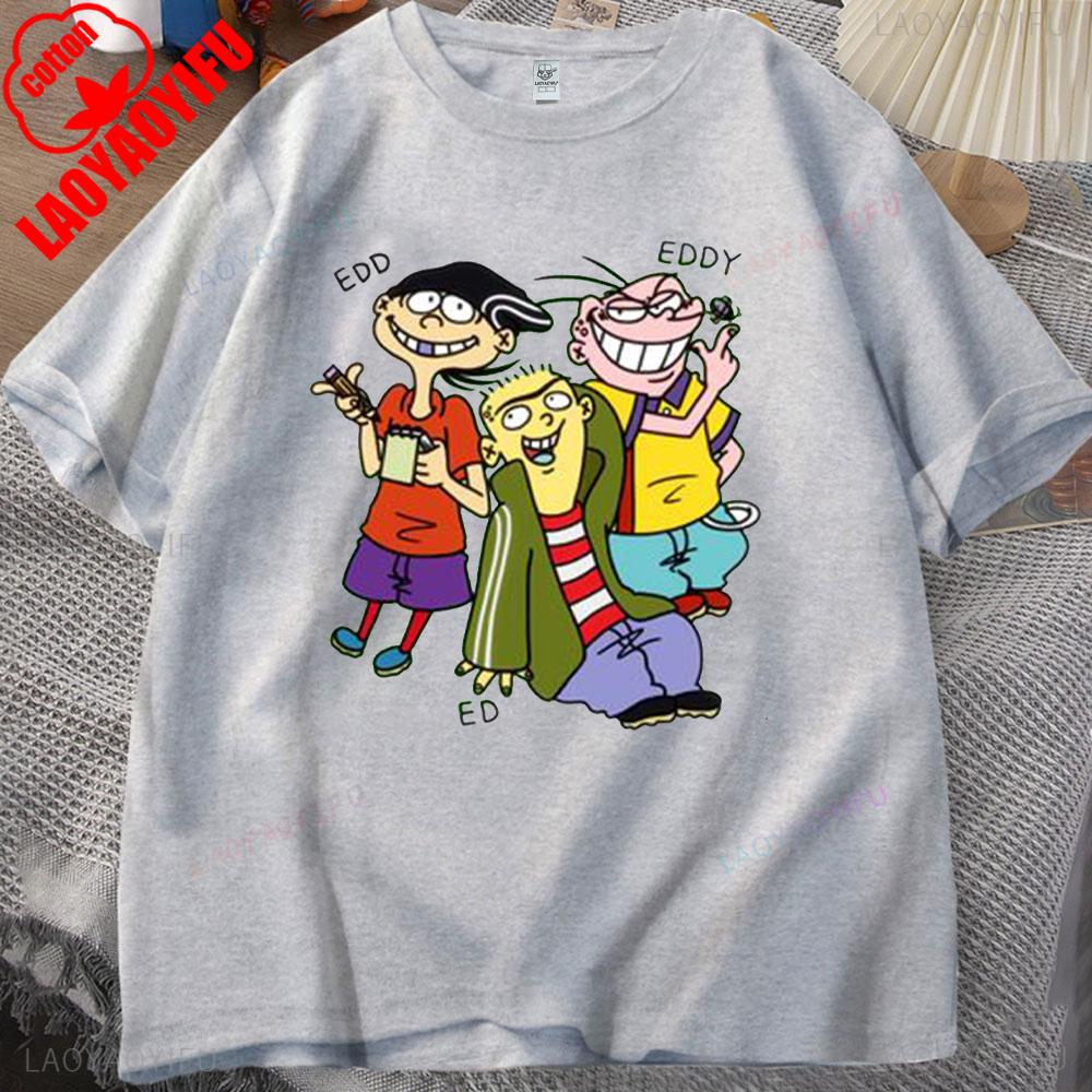 Ed,Edd N Eddy Man T Shirt Ed,Edd N Eddy Printed T-shirt Tops Hip-hop Novelty Trend Simple Style for Outdoor Enthusiasts