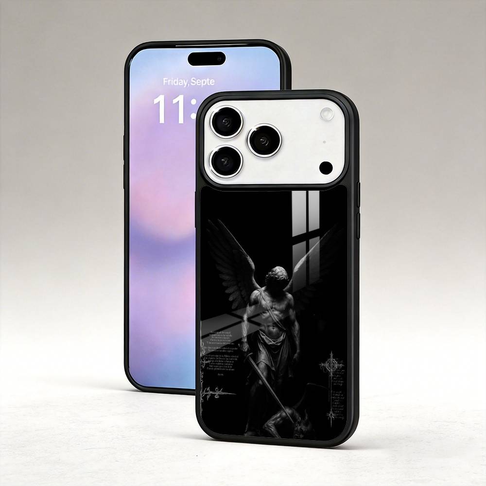 1PC A-Angel S-Sculpture Phone Case For iPhone 17,16,15,14,13,12,Pro,Max For Magsafe Magnetic Wireless Charging