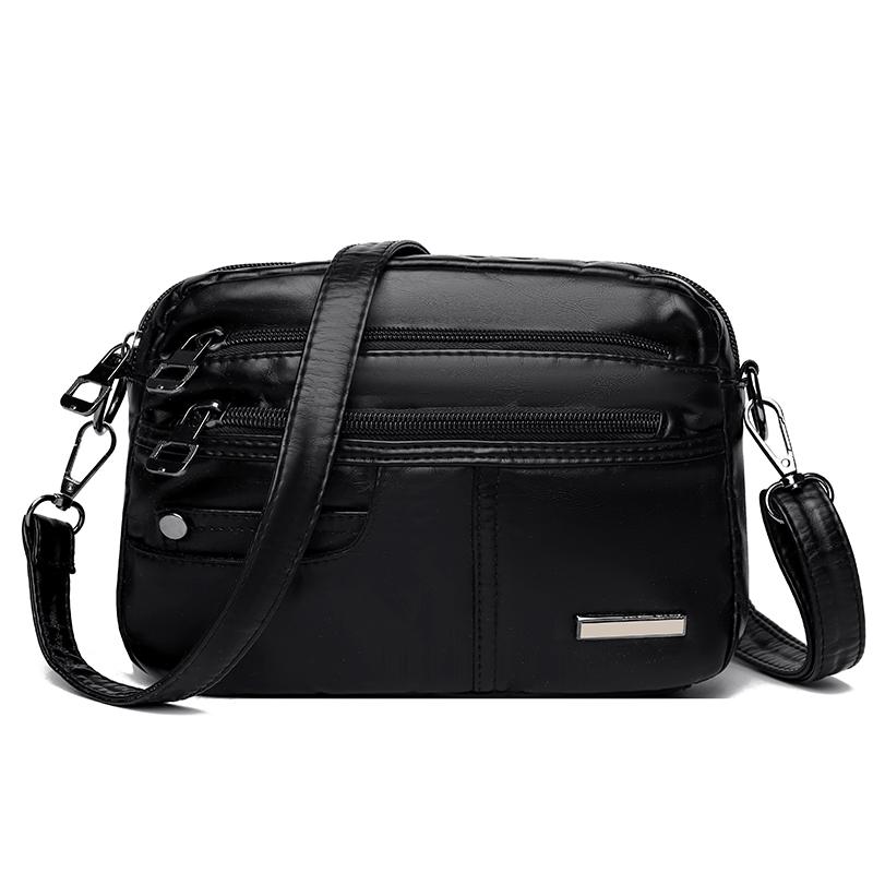 

Сумка с несколькими карманами среднего возраста, сумка для матери, женская сумка через плечо большой вместимости, сумка для мобильного телефона чёрный