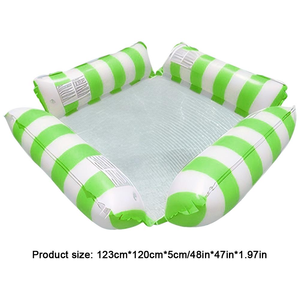 Foldable Floating Water Hammock Float Lounger Inflatable Pool Mat Floating Recliner Bed Swimming Air Mattress Pool Accessories