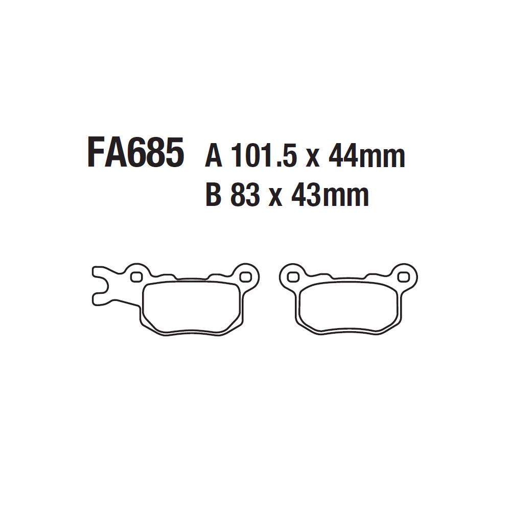 CAN AM Defender ATV Motorcycle Disc Brake Pads FA685