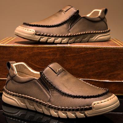 38-46 Handmade Leather Shoes Casual Men Shoes Comfortable Cow Leather Shoes Men Loafers Moccasins Tooling Shoes
