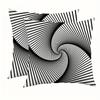 1pc S Optical Spiral Pillow Cover Modern Black White Abstract Cushion Case Decor