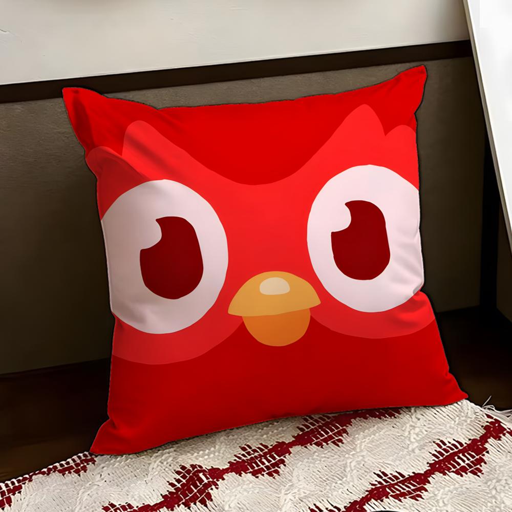APP DDuolingo Cushion Cover Reversible Soft Durable Pillow Cover Home  Car MultiScene Use for Daily Comfort