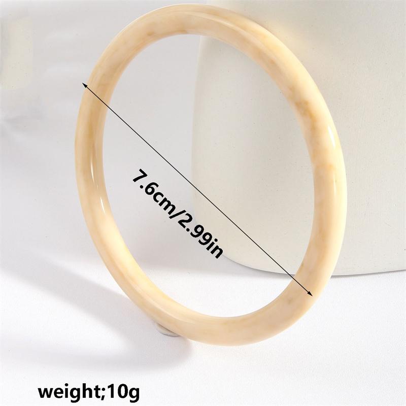 Korean Style Design Retro Resin Imitation Marble Texture Temperament Forest Ins Versatile Bracelet For Women Jewelry Gift