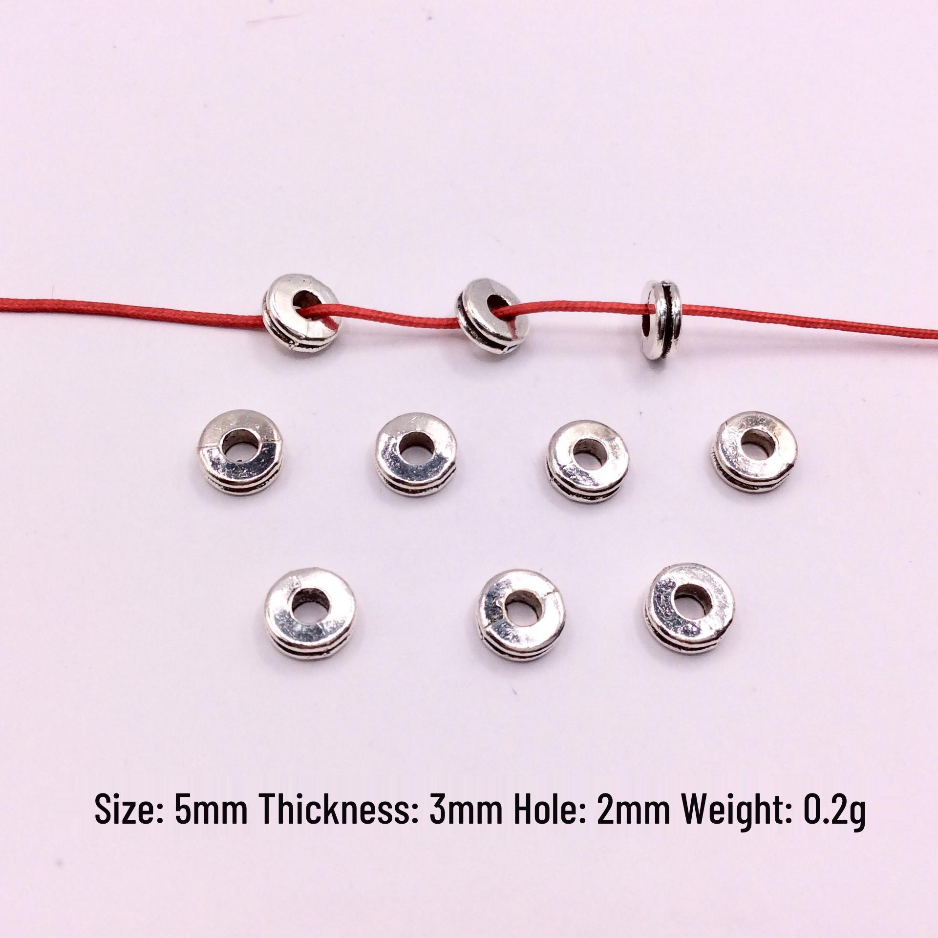 Tibetan Silver Flower Spacer Beads - 100pcs DIY Jewelry Accessories for Bracelets & Necklaces