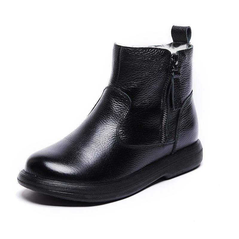 

Зимние сапоги из бархата с мягкой подошвой для женщин среднего и пожилого возраста — нескользящие, теплые, удобные, с толстой плоской подошвой 38