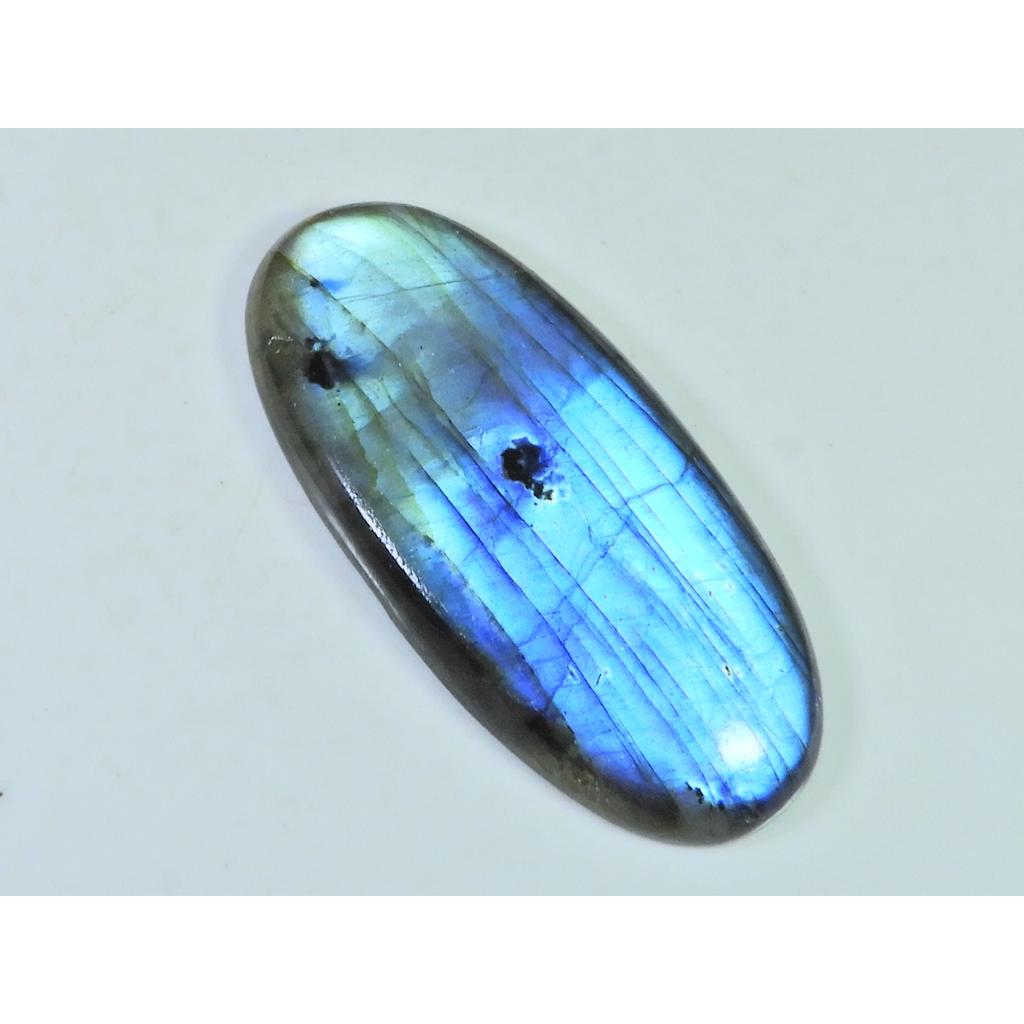 111Cts.Natural Labradorite Blue Flash Oval Cabochon Loose Gemstone 27X58X7MM B-321