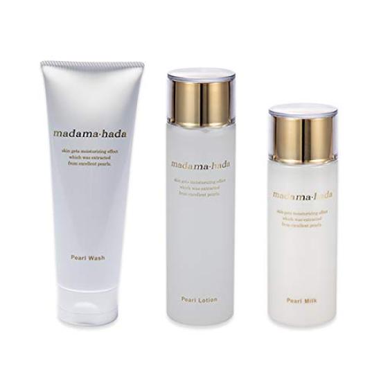Madama Hada Basic Set: Cleansing Foam, Lotion & Emulsion Skincare Set (120g, 150ml, and 120ml)