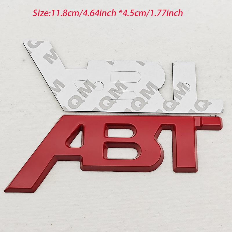 3D Metal Logo ABT Emblem Car Trunk Front Grille Badge For T6 S5 RS7 C8 Q8 RS6 SQ5 Q5 Q7 RS4 A3 8V A6 ABT Sticker Accessories