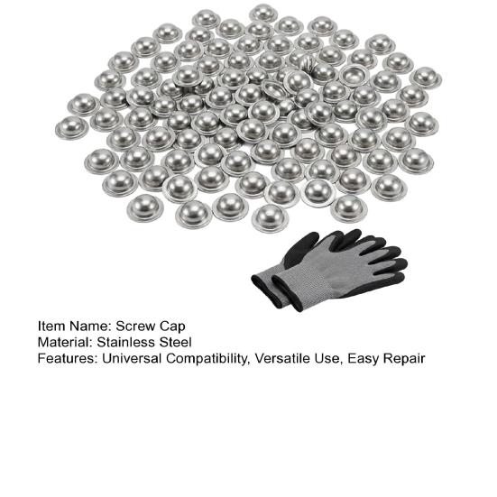 50/100Pcs Stainless Steel Roofing Screw Caps for Roof Leak Repair, Directly Cover Existing Screw Heads, Quick Fix Cover for Outdoor Roof Siding
