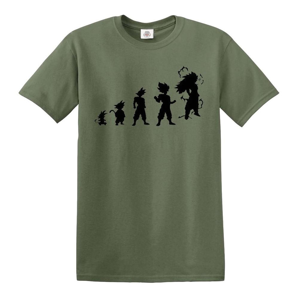Evolution of dragon ball tshirt mens funny novelty goku z anime tee top 2XL