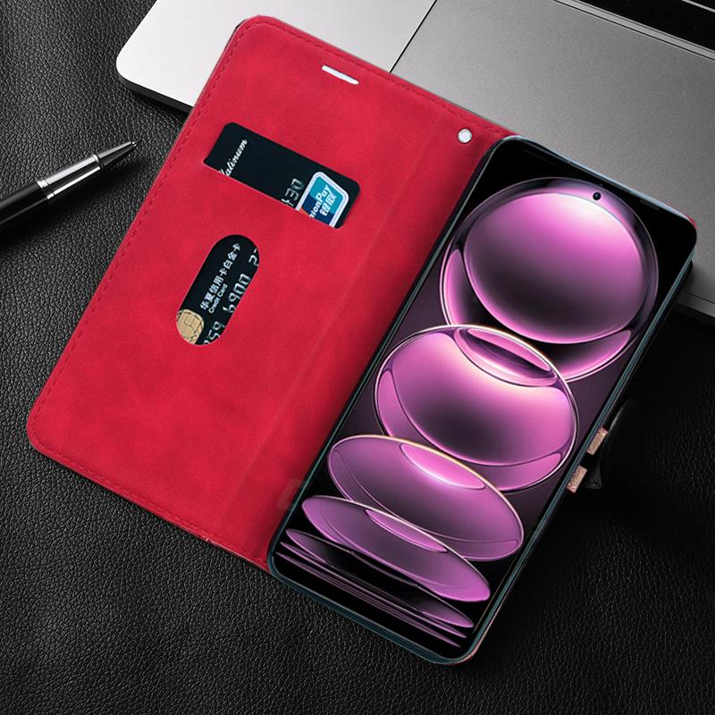 Xiaomi Redmi için Not 12 Pro Kılıf Mat Kitap Deri Flip Cüzdan Telefonu Çanta Kılıfları Redmi Not 12 Note12 Pro Darbeye Dayanıklı Standı Tutucu Kapak