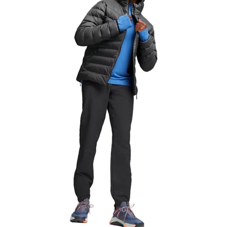 Puma Down Jacket With Zip Hood Long Sleeves Men Outerwear Black 524109-01