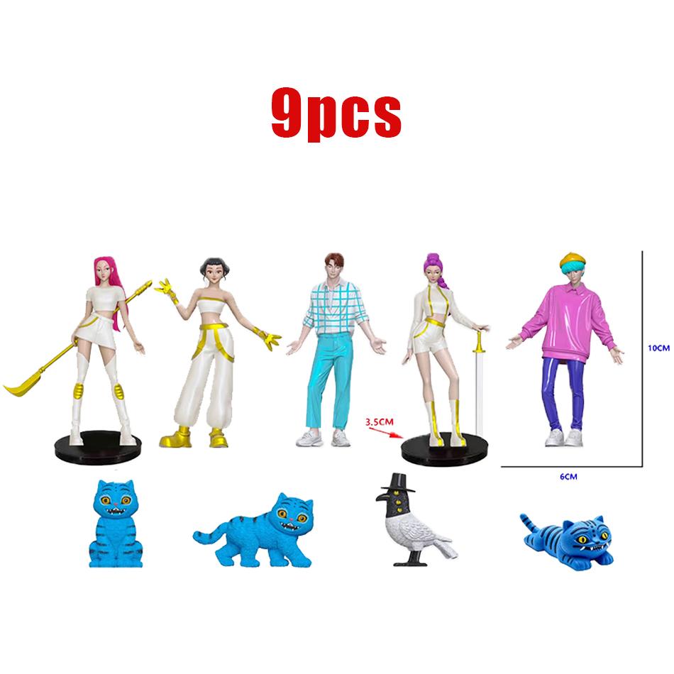 NEUE Kpop Dämonenjäger Figur Cartoon Kawaii Tiger Rumi Mira Zoey Actionfigur PVC Schreibtisch Dekoration Modell Puppe Spielzeug Kinder Geschenke