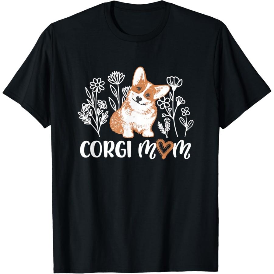 

Corgi Dog Love Design Corgi Mom Mum Women T-Shirt XXXXXL чёрный