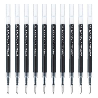 Zebra Sarasa Dry Gel Ballpoint Pen Refills, JLV-0.7, Black, 10-Pack, B-RJLV7-BK