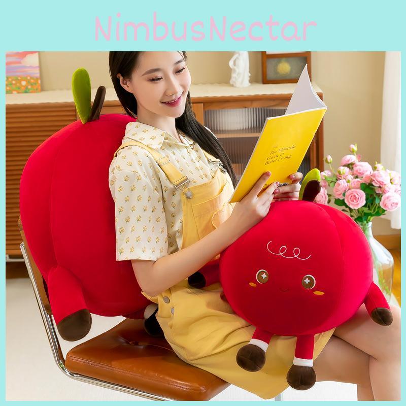Redskinned Plush Pomegranate Toy Smiling Fruitshaped Stuffed Doll Girls Gift