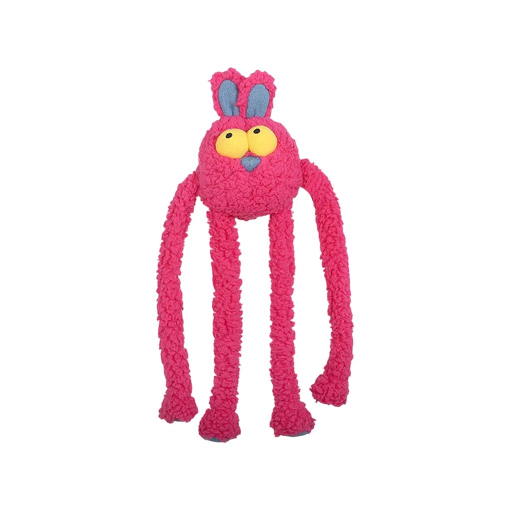 Dog Plush Toy, Squeaky Interactive Tugging Chew Toy For Dogs – Soft Fuzzy Plaything With Movable Limbs & Multi,Squeaker Design