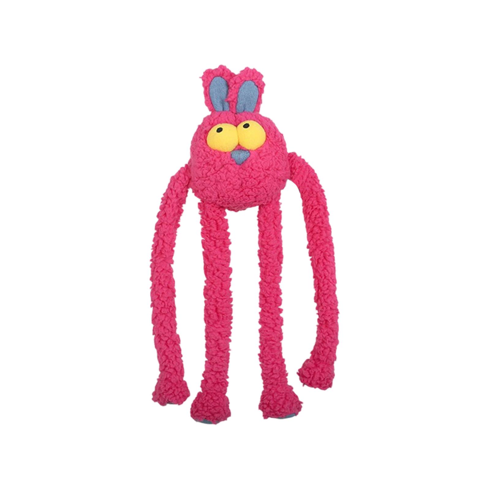 

Плюшевые игрушки для собак: Пищащая интерактивная жевательная игрушка-перетяжка для собак – Мягкая пушистая игрушка с подвижными конечностями и несколькими пищалками One Size горячий розовый