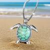 Elegant Turtle Pendant Necklace for Women with Sparkling Stones Bohemian Jewelry Gift