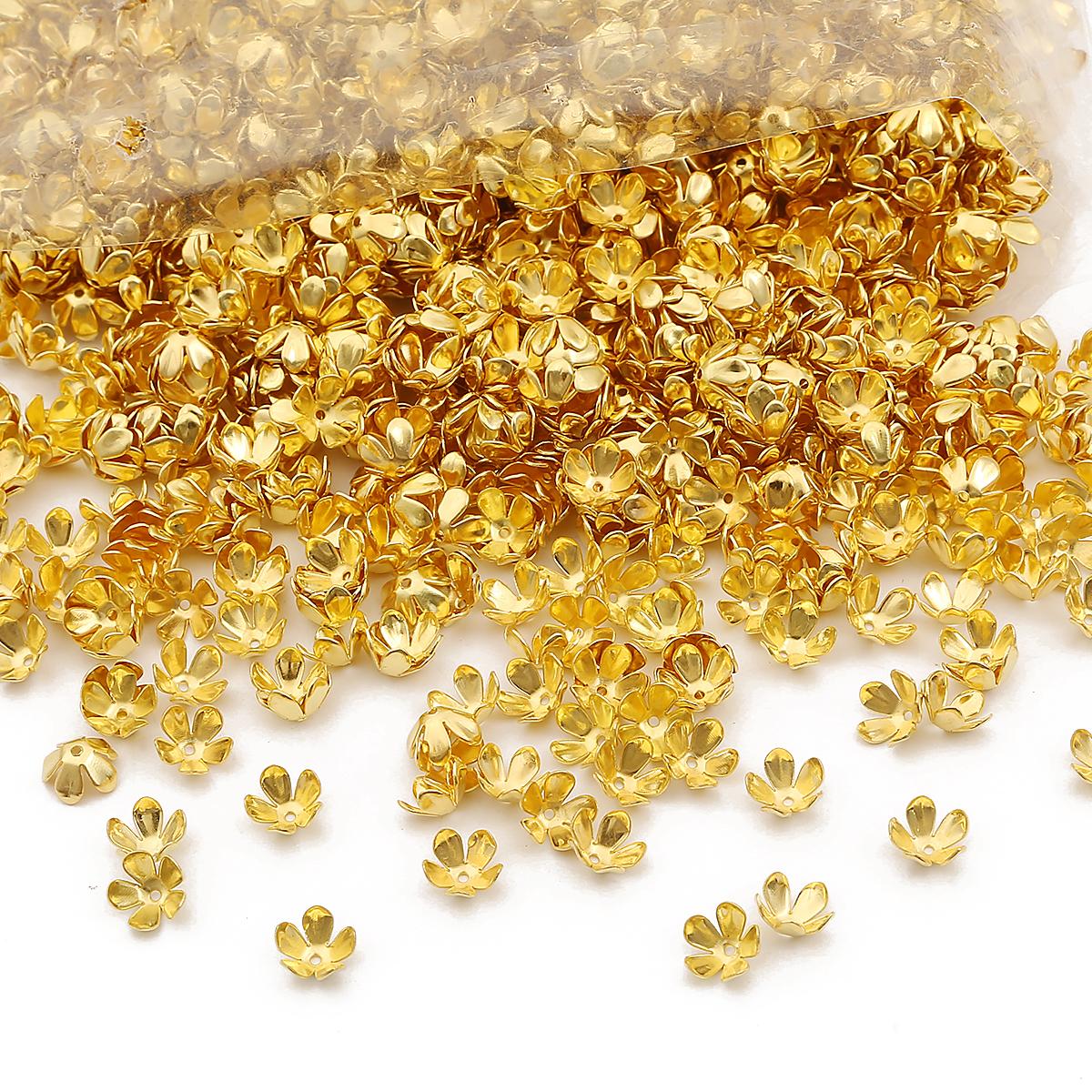 

10 шт./лот железные цветочные бусины заглушки подвески бусины чашки для изготовления ювелирных изделий фурнитура DIY браслет ожерелье аксессуары 4x8mm