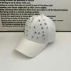 Hat women's summer sunshade breathable cap versatile casual diamond-encrusted baseball cap outdoor travel sun hat