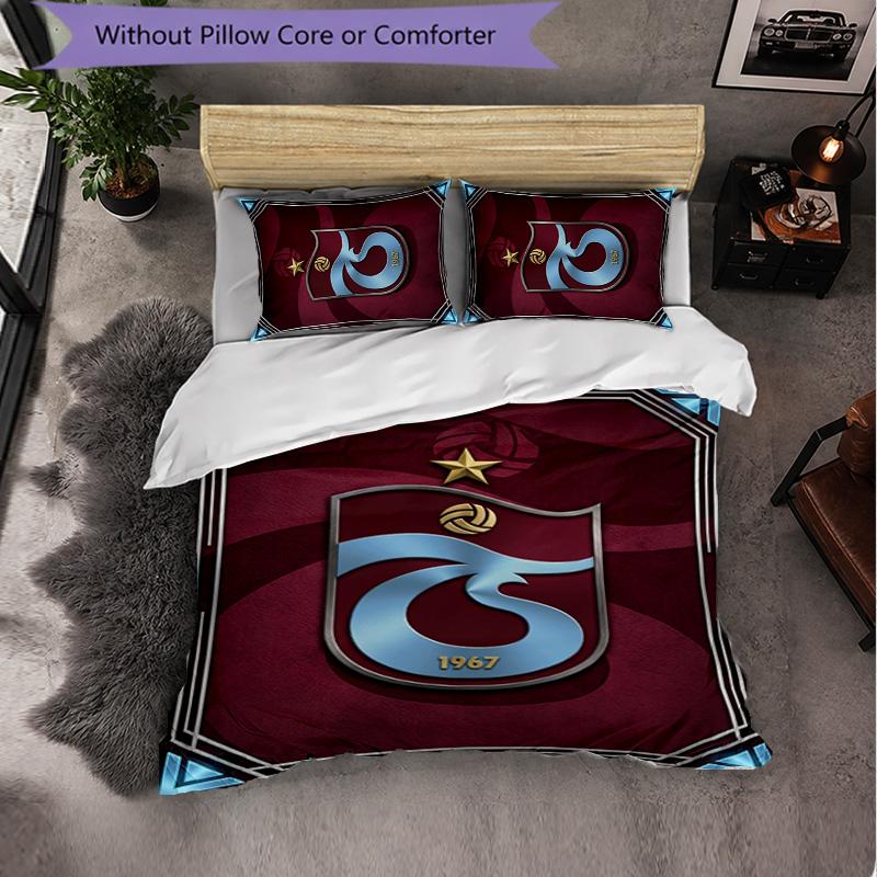 Biancheria da letto a tema Trabzonspor FC Set 3 Pezzi Copripiumino Biancheria da letto Decorativa per Camera Adolescenti Decorazione Casa
