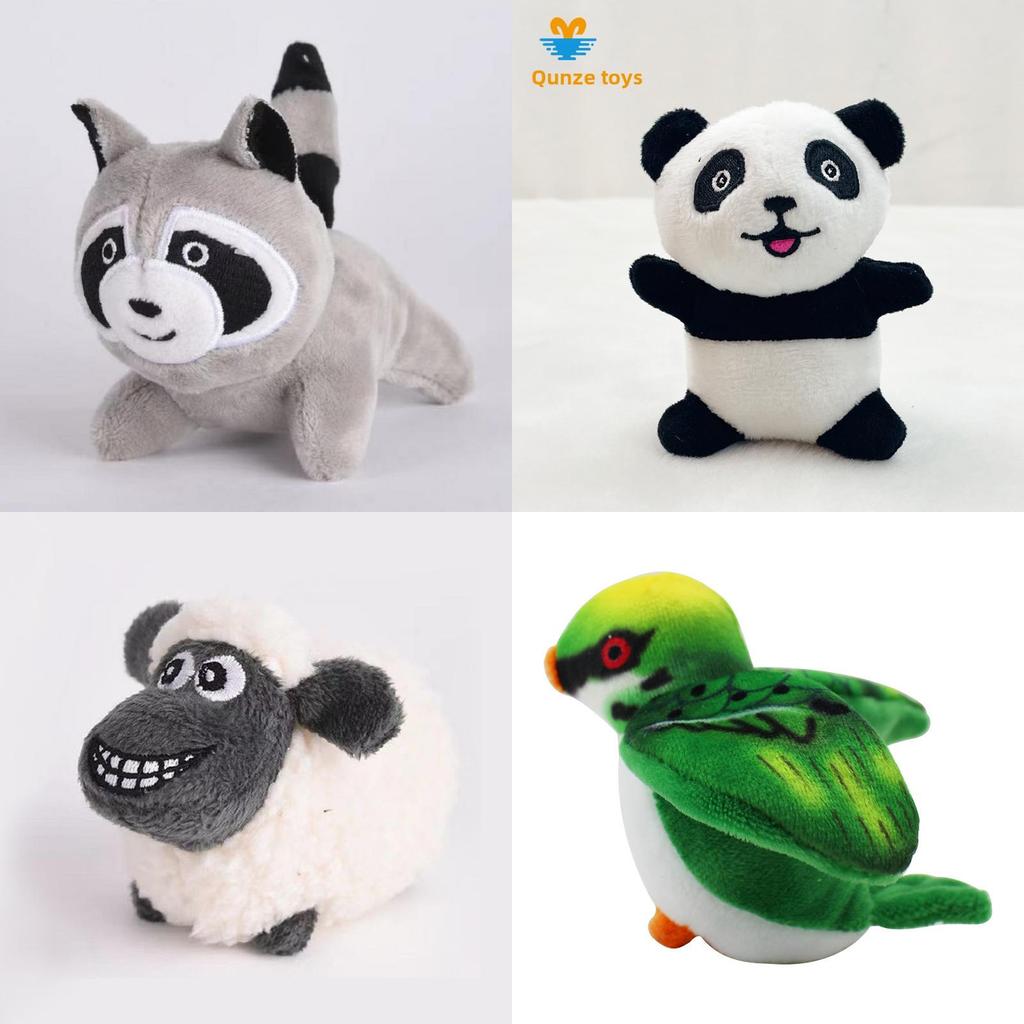 Plush Squeaky Pet Toy Tree Hole Panda With Sound For Dogs And Cats