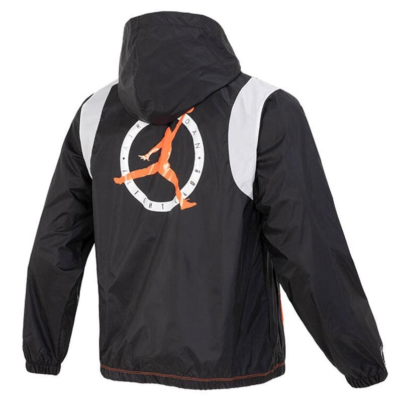 Air Jordan Flight MVP Hooded Pullover Jacket 'Black Orange' Men's DV7601-010