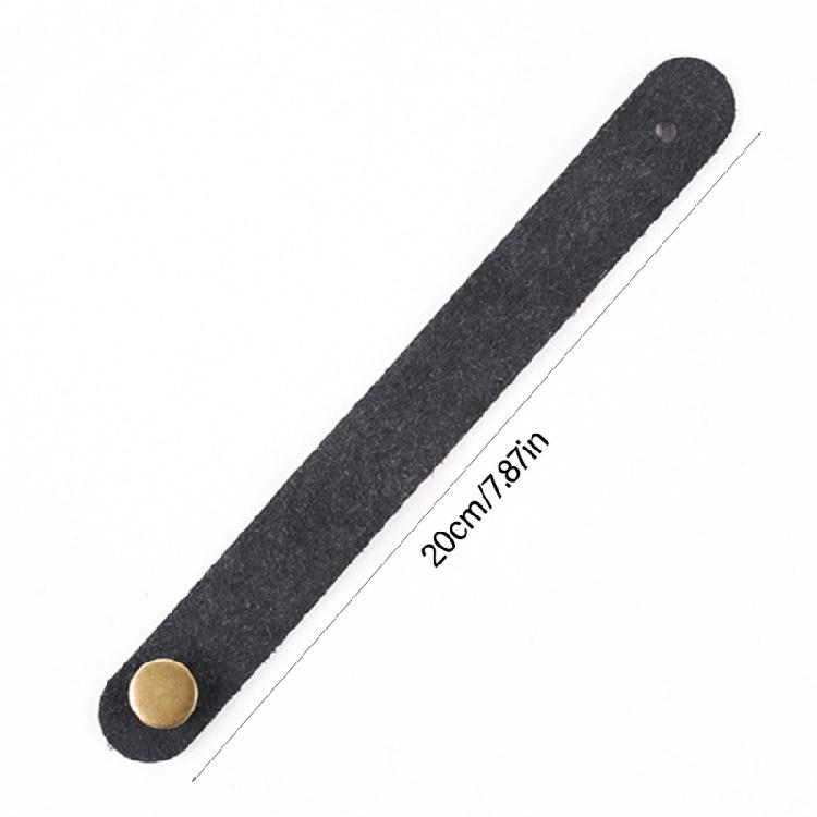 PU Leather Guitar Headstock Tie Strap Hook with Metal Buttons Guitar Neck Strap